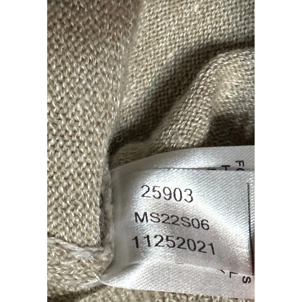 Peter Millar Seaside Long Bay Striped Merino Wool Linen 1/4 Zip Sweater Sz M - Picture 9 of 10